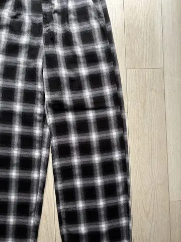 KENDALL+KYLIE 체크 팬츠 Wide Straight Slacks