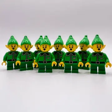 h1 미사용 새상품 레고 미니 피규어 엘프 8체 LEGO 정품 크리스마스