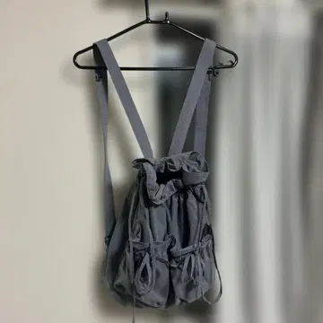 ZARA 그레이 드로우 스트링 백팩