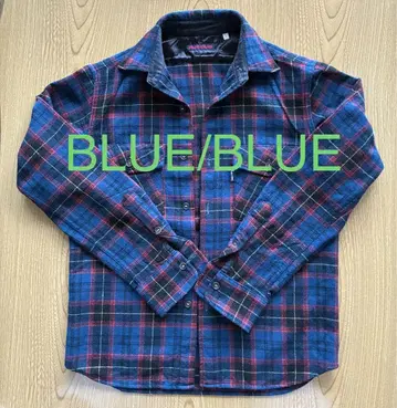 BLUE BLUE 블루블루 네이비/빨간색 체크 셔츠 남성용 1(S)