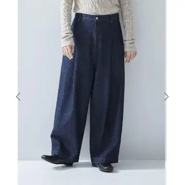 아틀리에 나루세 코튼 데님 턱 팬츠 size0