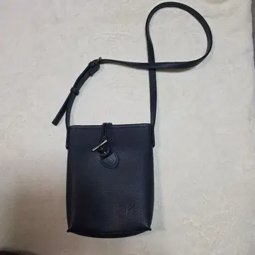 키타무라 네이비 합성 피혁 숄더백
