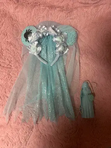 디즈니 리조트 고스트 신부 스카이블루 거미줄 디자인 머리띠