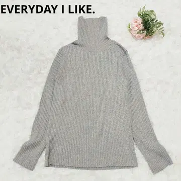 새상품급 EVERYDAY I LIKE. 터틀넥 리브 니트