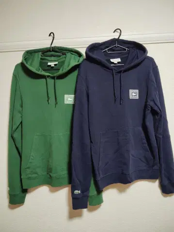 LACOSTE 후드 부착 후드티 2색 세트 커플룩