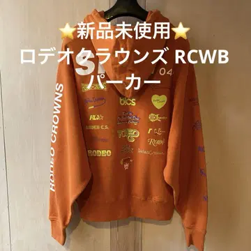 미사용 새상품 로데오 크라운 RCWB 후드티 오렌지