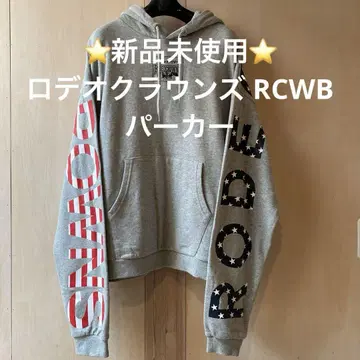 미사용 새상품 로데오 크라운 RCWB 후드티 미국 국기 패턴