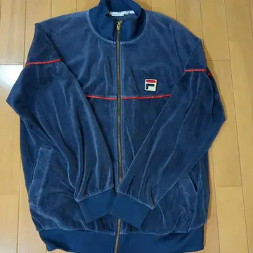 FILA 네이비 벨로아 트랙 자켓