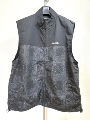 새상품 Subciety 페이즐리 절개 나일론 베스트
