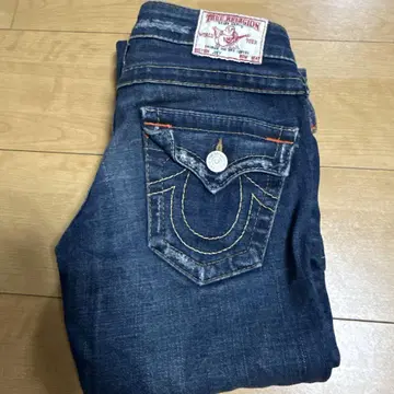 True Religion 데님 플레어 y2k 로우라이즈 청바지