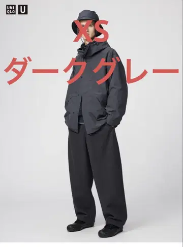 UNIQLO U 브러쉬드 맨투맨 와이드 팬츠 다크 그레이 XS