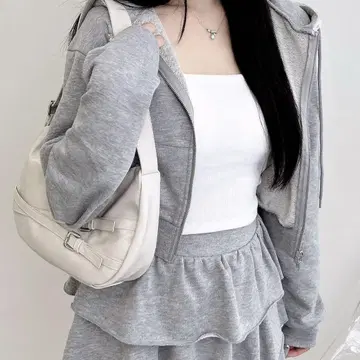 INGNI 레이스 맨투맨 지퍼 후드티