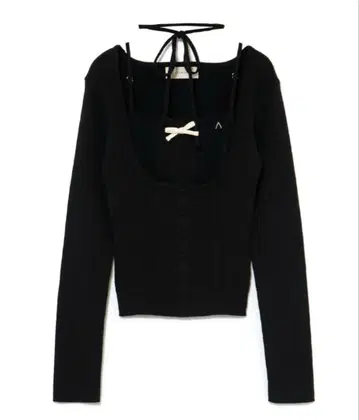 andmary Sharon ribbon tops black