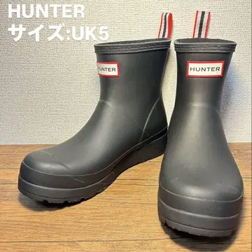 [ 새상품급 ] HUNTER 레인부츠 숏부츠 블랙 23.0cm