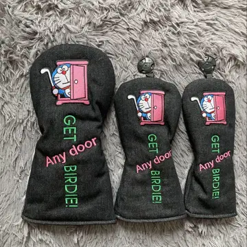 새상품 [ 3개 세트 ] 도라에몽 데님 골프 클럽 헤드커버 1+3+UT