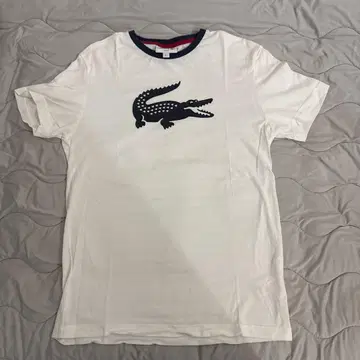 LACOSTE 링거 T셔츠 화이트