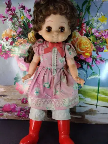 귀여운 눈을 감는 인형 신장 약 50cm 쇼와 레트로