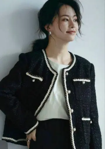 노카라 트위드 자켓