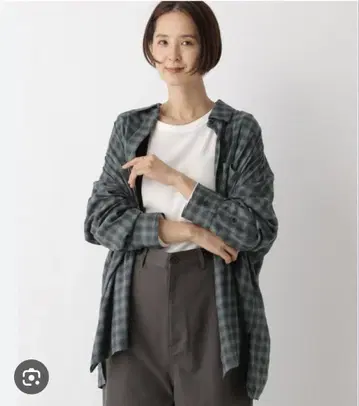 새상품급 LEPSIM BIG 체크 셔츠 142660