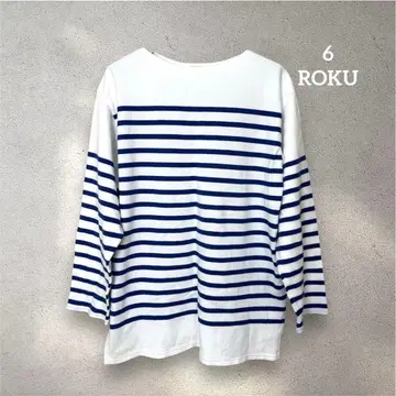 6 ROKU 로쿠 보더 RASCHEL BORDER PULLOVER