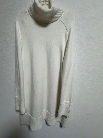 ZARA 자라 니트 원피스 니트 원피스 하이넥 화이트 새상품급