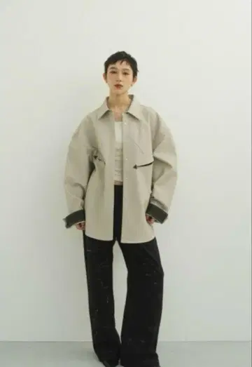 Knuth Marf 웨스턴 가죽 셔츠 (unisex) 그레이