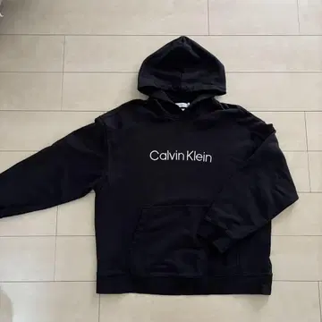 [ Calvin Klein ] 릴랙스 핏 후드티 블랙