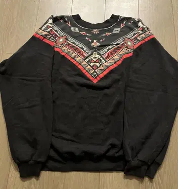 Hanes XL 스노우 패턴 네이티브 무늬 맨투맨