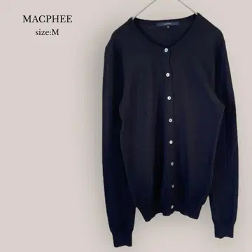 [ 맥피 ] MACPHEE 가디건 울 100% MUJI 블랙
