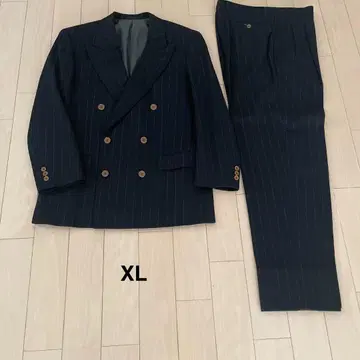 빈티지 Henry Cottons 네이비 더블 수트 XL 미사용에 가까움