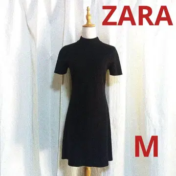 ZARA 블랙 반팔 니트 원피스 스트레치 심플 슬림 쇼핑