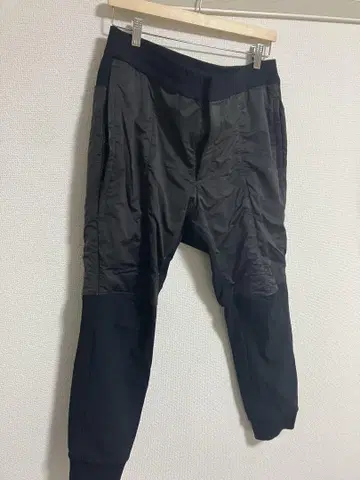 DIMMAK 블랙 조거 팬츠 나일론 혼합