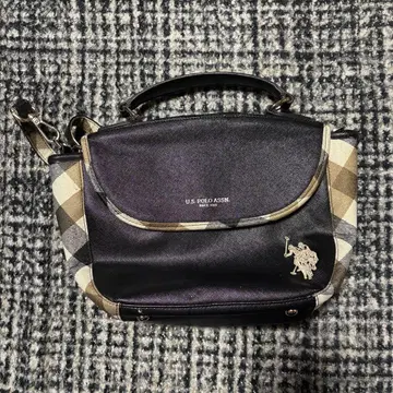 U.S. POLO ASSN. 숄더백 블랙/베이지