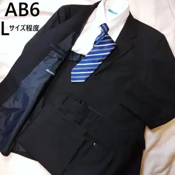 [ L 사이즈 AB6 ] 무지 그레이 상하의 수트 셋업 [ 새상품급 ]