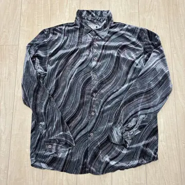 구제 의류 빈티지 vintage 벨로아 긴팔 셔츠 XL 스트라이프