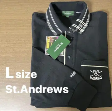 L 사이즈 St.Andrews 피케 셔츠 블랙