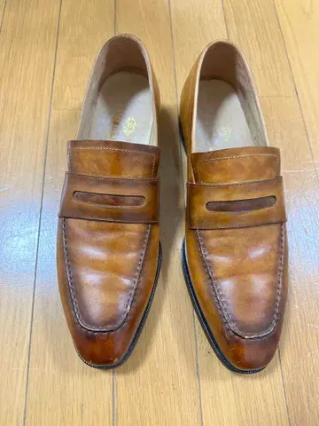 [새상품급] BEAMS HEART 브라운 가죽 로퍼 26.5cm