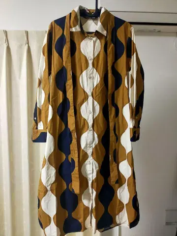 유니클로 마리메꼬 marimekko 긴팔 원피스 셔츠 원피스 일본 미발매