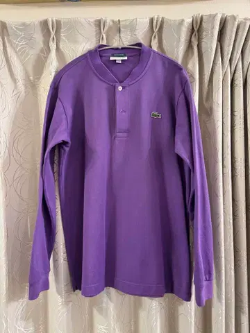 골프웨어 LACOSTE 긴팔 피케 셔츠 퍼플 US XS