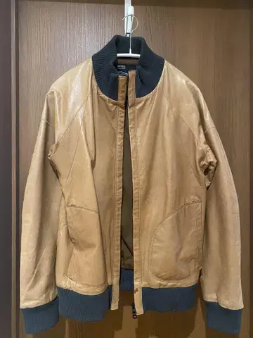 가죽 브라운 점퍼