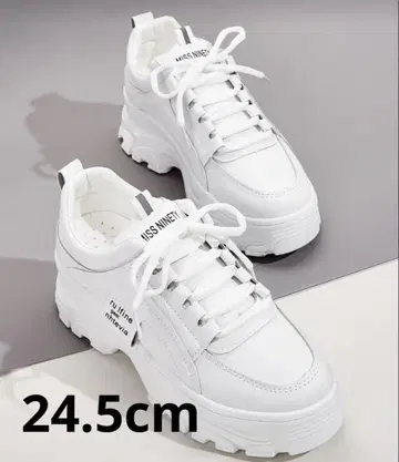 화이트 통굽 스니커즈 24.5cm