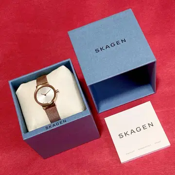 SKAGEN 스카겐 여성용 아날로그 손목시계 로즈 골드
