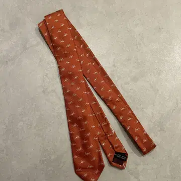 Salvatore Ferragamo 오렌지 넥타이 메뚜기 패턴