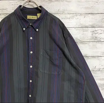 L.L Bean 90s 레트로 짙은 색 엘엘빈 BD 셔츠 빅 사이즈