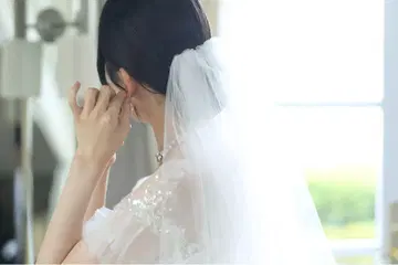 화이트 웨딩 베일