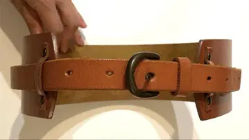 가죽 와이드 벨트 천연 가죽