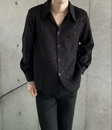 모드 스트라이프 라메 셔츠