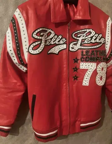 Pelle Pelle Eucrusted Jaket풍 가죽 자켓 빨간색