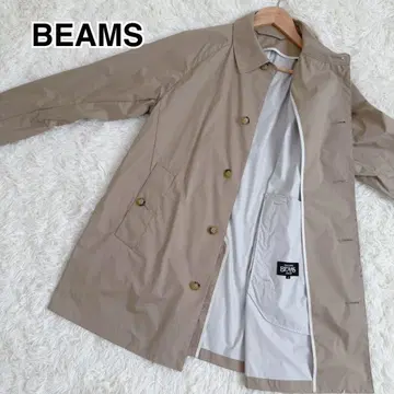 BEAMS 발수 나일론 스텐카라 코트 M 사이즈 베이지 계열 비즈니스