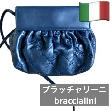 브라차리니 braccialini 가죽 숄더백 Italy